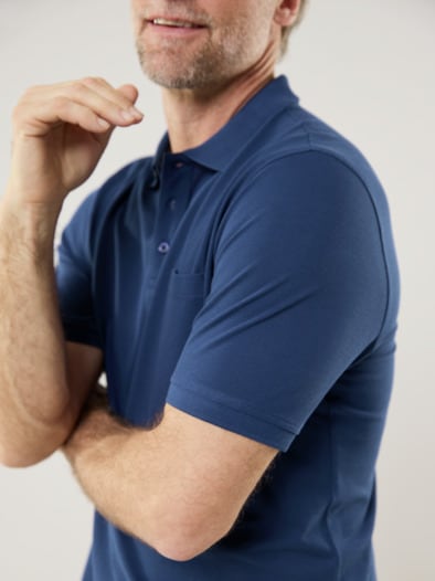 Pique-Polo Pima Cotton Royalblau