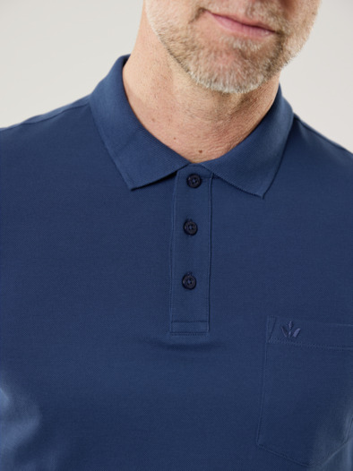 Pique-Polo Pima Cotton Royalblau