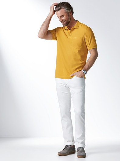 Pique-Polo Pima Cotton Gelb