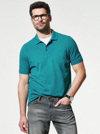 Pique-Polo Pima Cotton Lagune