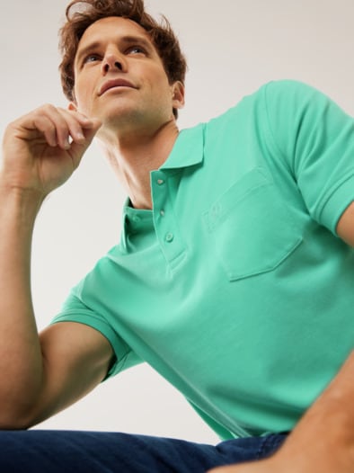 Pique-Polo Pima Cotton Mintgrün
