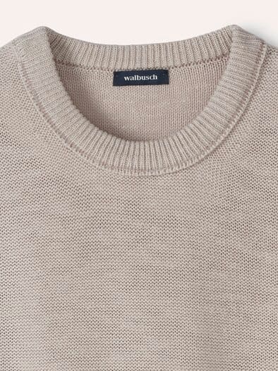Premium Leinen-Pullover Natur