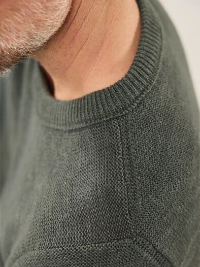 Premium Leinen-Pullover Salbei