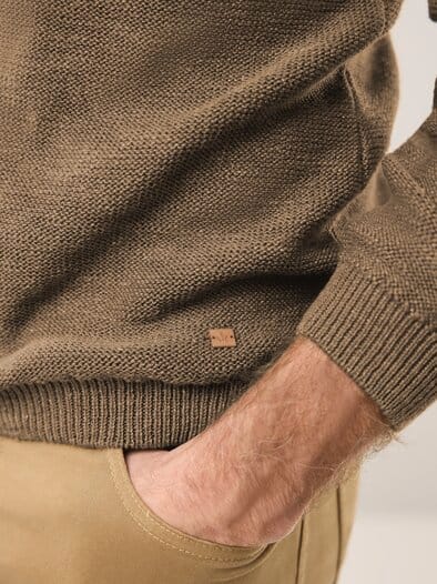 Premium Leinen-Pullover Latte