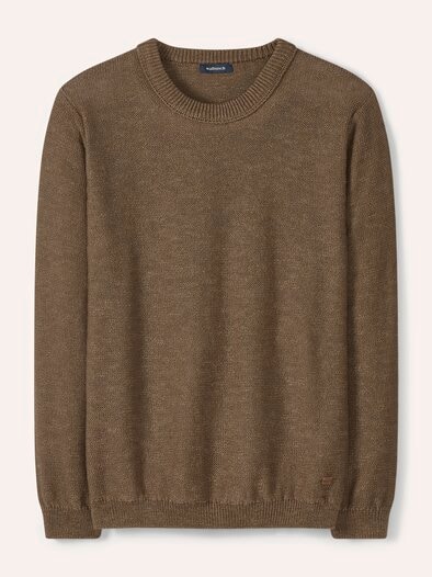 Premium Leinen-Pullover Latte