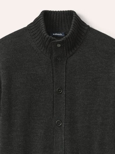 Strick-Blouson mit Merinowolle Grau