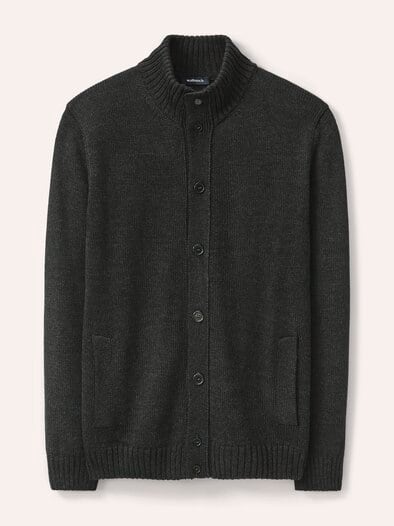 Strick-Blouson mit Merinowolle Grau