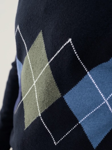 Argyle Pullover Marine