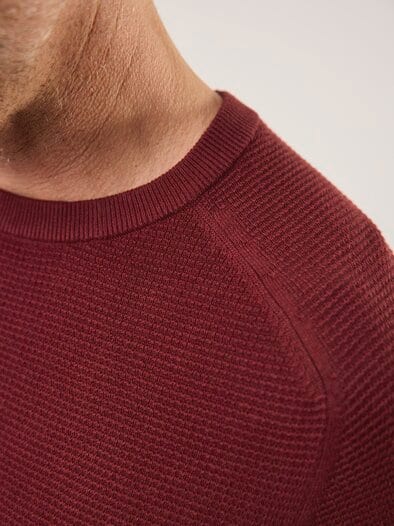 Ottoman Pullover Dunkelrot