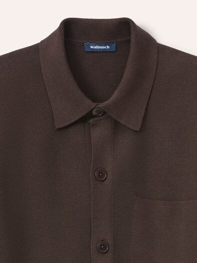 Milano Strickjacke mit Baumwolle Dunkelbraun