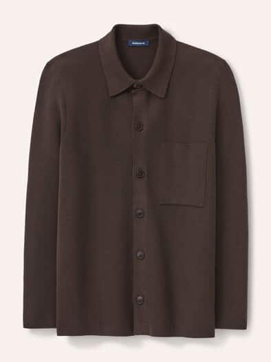 Milano Strickjacke mit Baumwolle Dunkelbraun