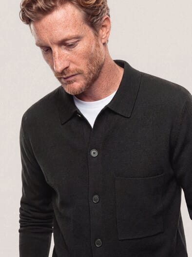 Milano Strickjacke mit Baumwolle Schwarz