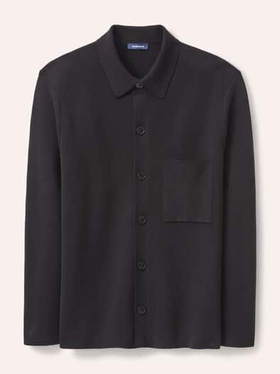 Milano Strickjacke mit Baumwolle Schwarz