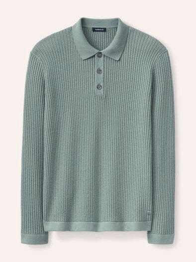 Strickpolo aus Baumwolle Absynth