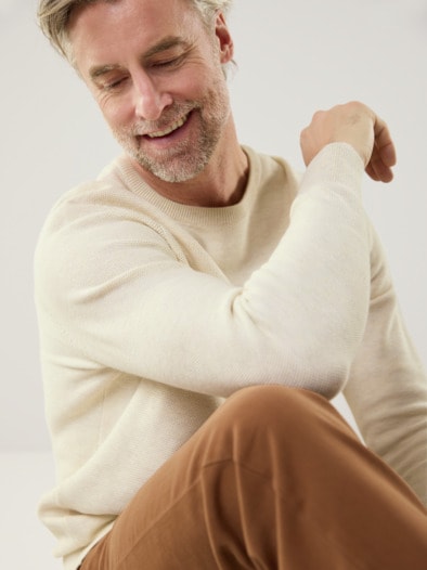 Struktur-Pullover Soft Cotton Natur