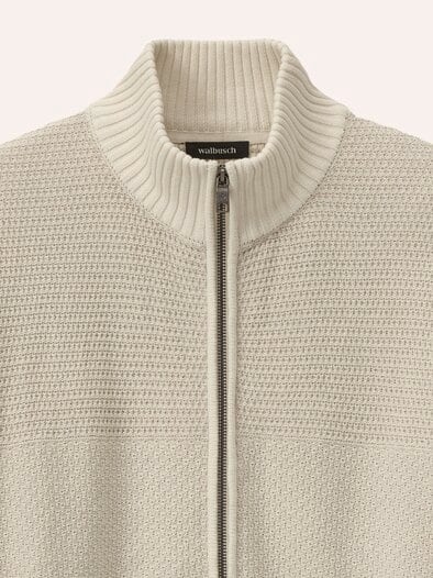 Strickjacke aus Baumwolle Natur
