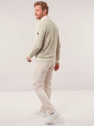 Strickjacke aus Baumwolle Natur