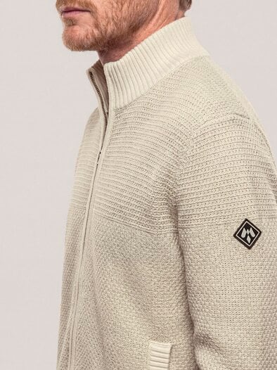 Strickjacke aus Baumwolle Natur