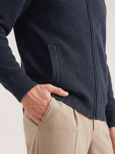 Strickjacke aus Baumwolle Marine