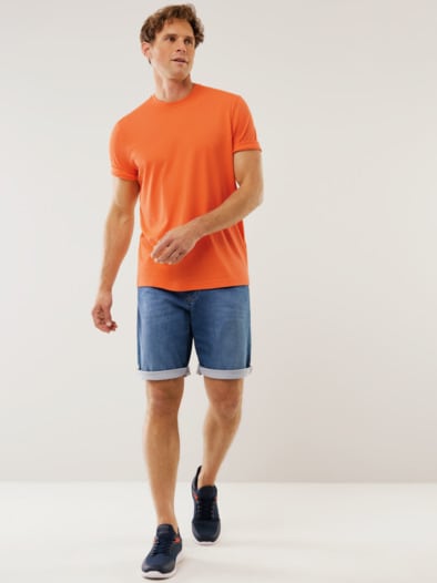 T-Shirt Rundhalsausschnitt Orange