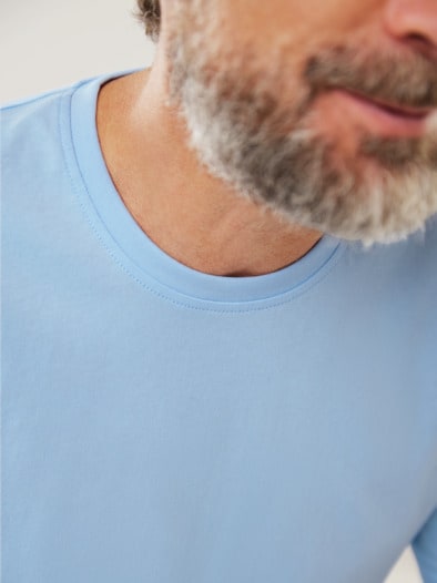 T-Shirt Rundhalsausschnitt Hellblau
