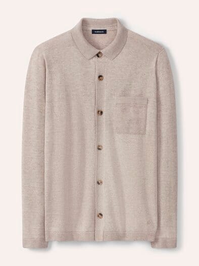 Geknöpftes Strickpolo Sand