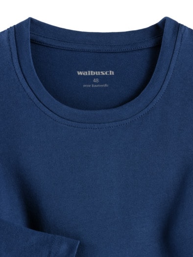 Langarm-Shirt Rundhalsausschnitt Blau