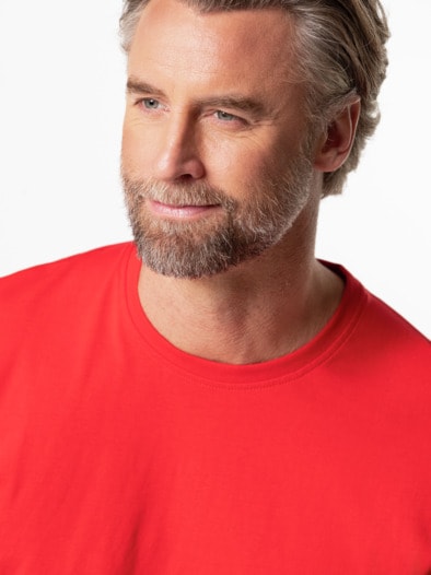 Langarm-Shirt Rundhalsausschnitt Rot