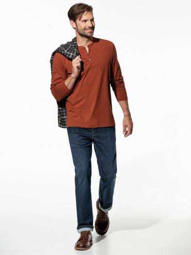 Henley-Shirt Terra