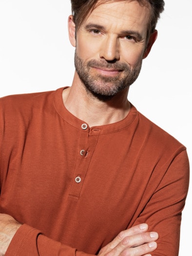 Henley-Shirt Terra