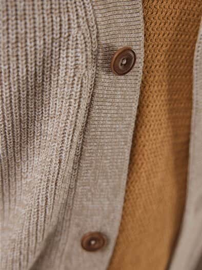 Mouline Cardigan Sand/Toffee