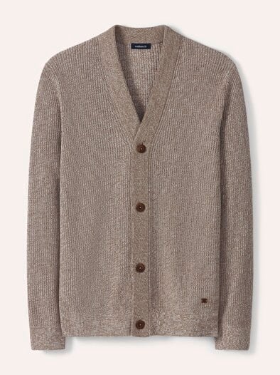 Mouline Cardigan Sand/Toffee