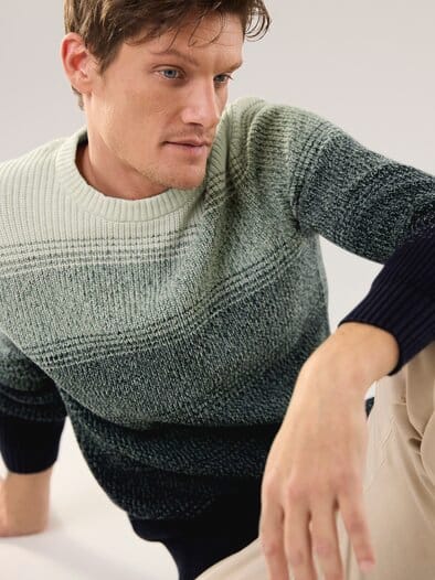 Degradee Pullover Lindgrün