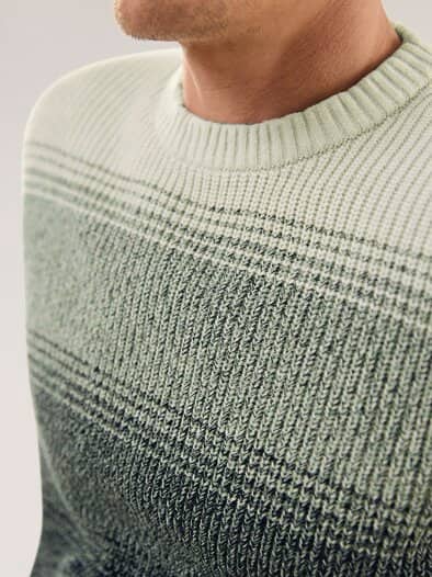 Degradee Pullover Lindgrün