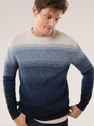 Degradee Pullover Blau