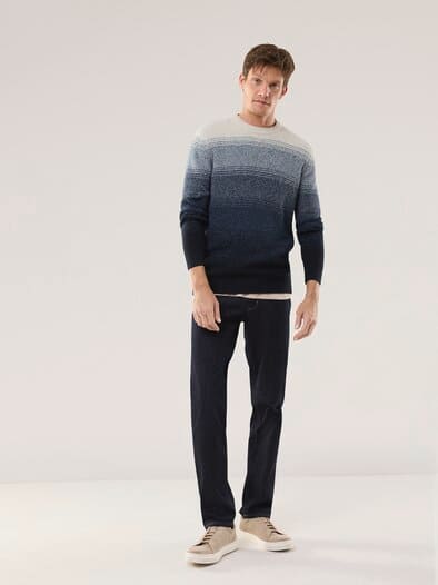 Degradee Pullover Blau