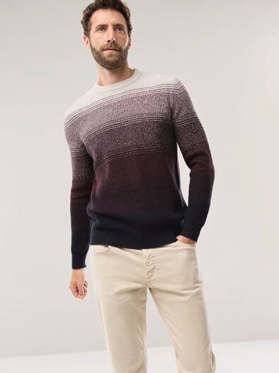 Degradee Pullover Dunkelrot