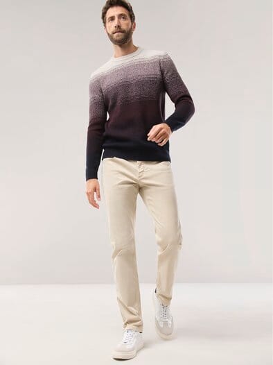 Degradee Pullover Dunkelrot