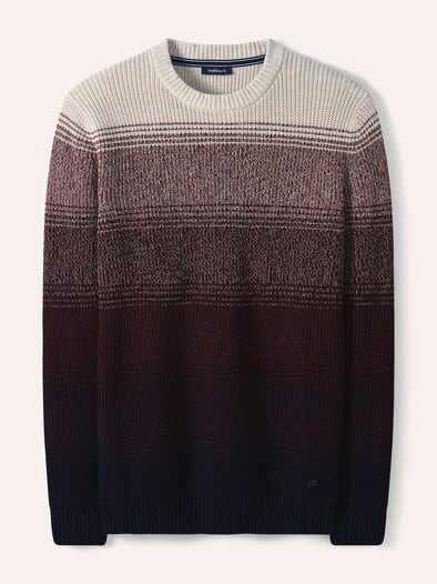 Degradee Pullover Dunkelrot