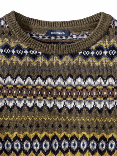 Fair-Isle-Pullover Salbei