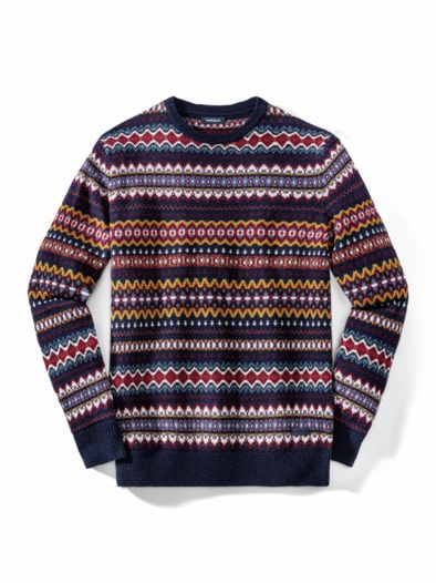 Fair-Isle-Pullover Blau