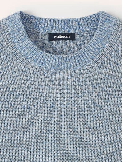 Mouline Pullover Mittelblau
