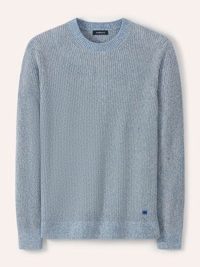 Mouline Pullover Mittelblau