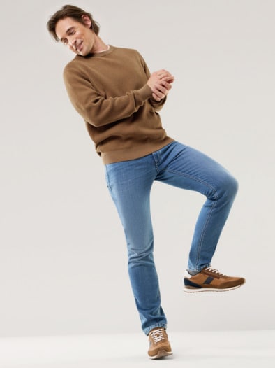 Komfort Ripp-Pullover Camel