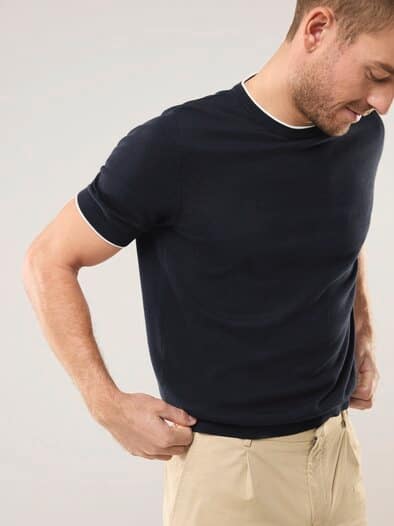 Feinstrick Shirt Marine