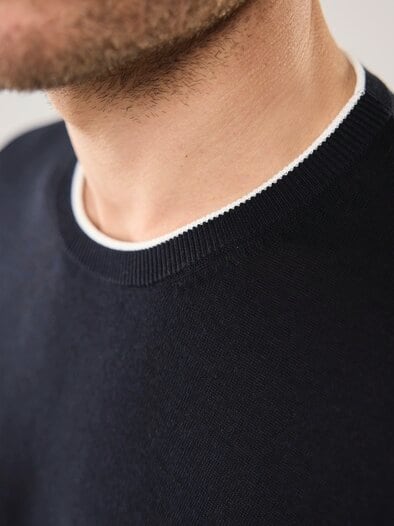 Feinstrick Shirt Marine