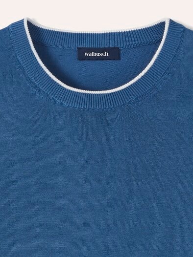 Feinstrick Shirt Rauchblau