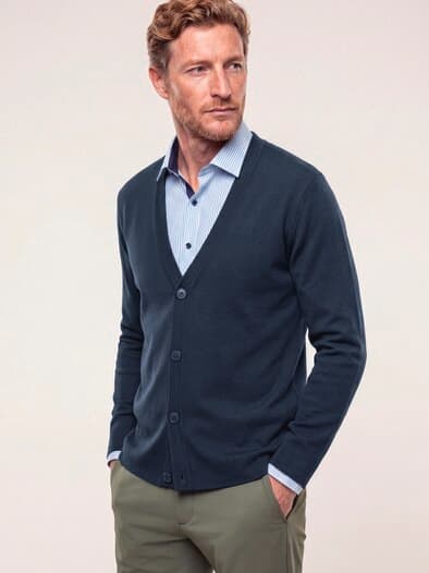 Milano Cardigan mit Baumwolle Marine