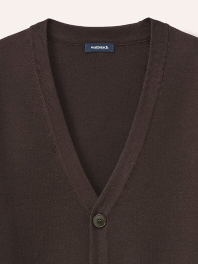 Milano Cardigan mit Baumwolle Dunkelbraun