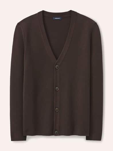 Milano Cardigan mit Baumwolle Dunkelbraun